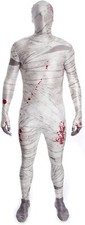 Adult Mummy Morphsuit Mens Womens Halloween Fancy Dress Egyptian Costume M - XXL