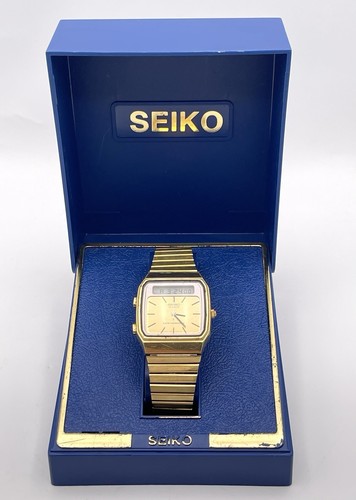 Seiko h357 5009 gold - seiko, digi-ana