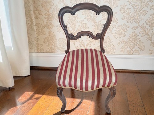 Victorian mahogany salon chair - salon,