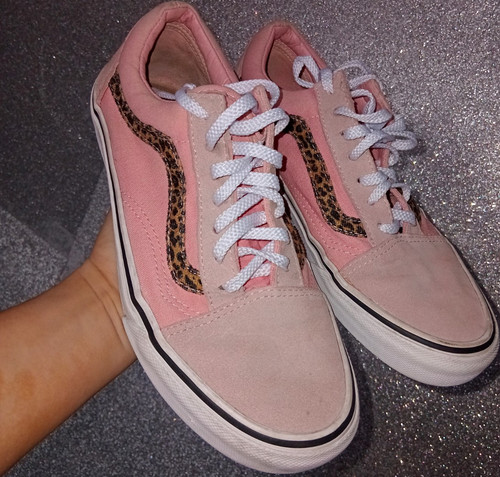 Vans old skool pink leopard - pink,