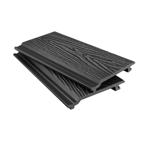 Black wpc composite shiplap - wpc,