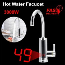 Electric Heating Tap Kitchen Bathroom Fast Instant Hot Water Heater Faucet 360°