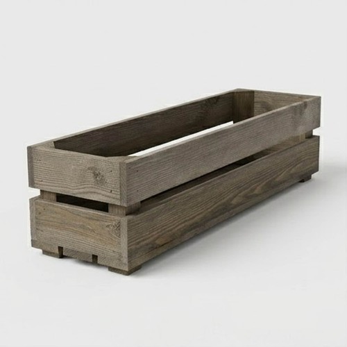 Wooden trough planter - wooden, fruit