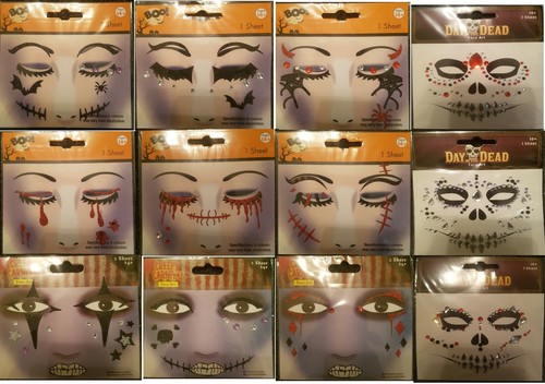 Halloween face jewels - halloween,