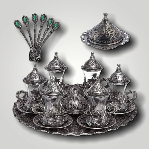 Handmade turkish tea set - handmade,