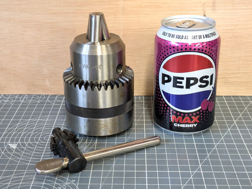 Large keyed drill - keyed, 0-19mm
