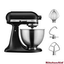 KitchenAid Classic Stand Mixer 4.3L Stainless Steel Bowl Matt Black 5K45SSBBM