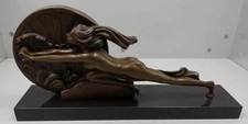 Art Deco Lady Bronze 'Towards