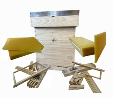 Bee Hive National Cedar, brood box two supers. Beekeeping beehive frames wax