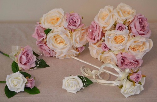 Wedding bouquet dusky pink - bouquet,,