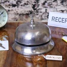 Tirsuli Large Vintage Reception Bell Silver Distressed Hotel Desk Office Gift