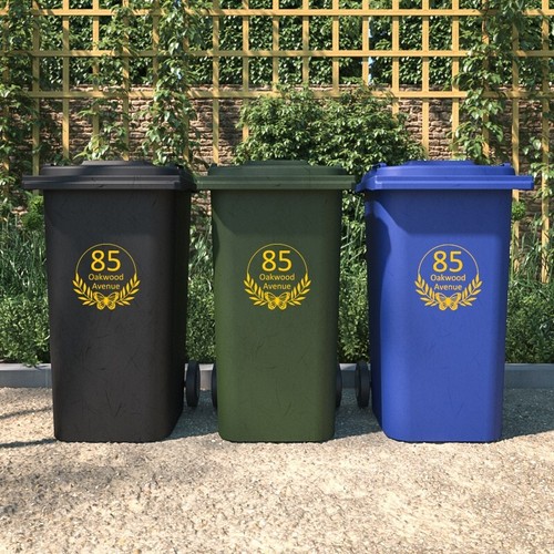 Custom wheelie bin stickers - wheelie,