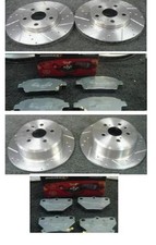 FOR TOYOTA CELICA 1.8 VVTI 140BHP 1999-02 DRILLED GROOVED BRAKE DISC MINTEX PADS
