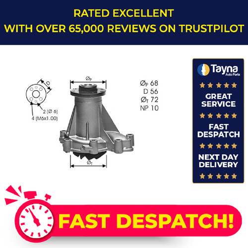 Water pump fits - fits, g-modell