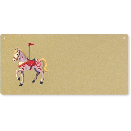 Carousel horse large wooden - large,