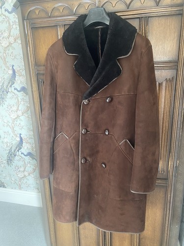 Sheepskin shearling men coat - shearling,