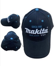 Makita Adjustable Black Baseball Cap Hat with Makita Logo Japan 1915 Emboss Logo
