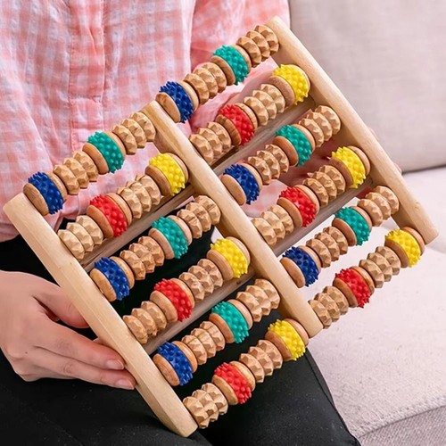 Colorful wooden foot massager - foot,
