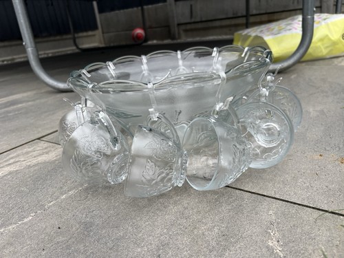 Punchbowl set glass cups - set, 12
