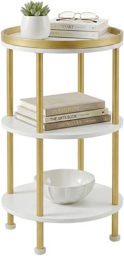 Small round side table gold - round,