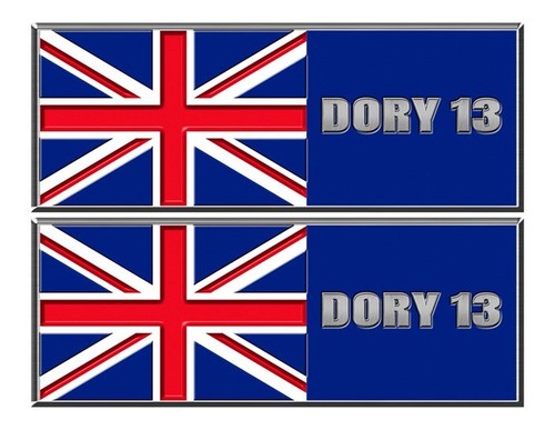 Dory boat stickers 3d vinyl - dory, "3d