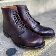 Joseph Cheaney Jarrow UK 9 Derby Boots Dark Brown/Chicago Tan Chromexcel