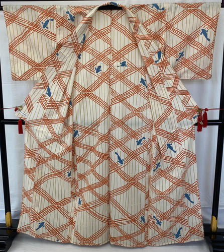 Japanese vintage kimono yukata - vintage,