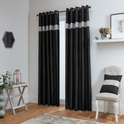 Diamante curtains pair - diamante, of