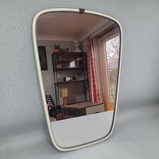 Vintage Wall Mirror With Grey & White Frame Retro 50s 60s 70s
