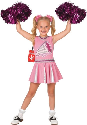 Kids pink cheerleader costume - kids,