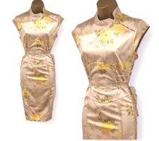 Karen Millen UK 12 Vintage Pink Floral Laced Obi Oriental Wiggle Occasion Dress