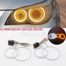 4x Cotton LED angel eyes ring white yellow For BMW E60 E61 Pre LCI 2003--2007