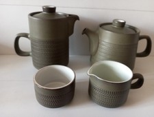 Vintage Denby Chevron Teapot