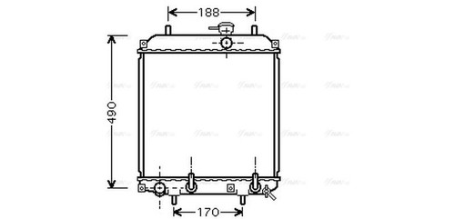 Ava coolant radiator du2055 - coolant,