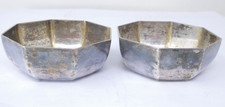 Octagonal Silver Plated Dishes Pair With Registered Design for 1880s