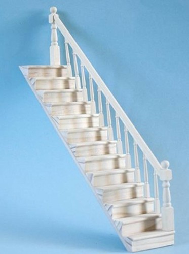 White painted right - painted, bannister