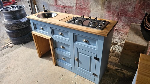 Camper kitchen pod - kitchen, fridge