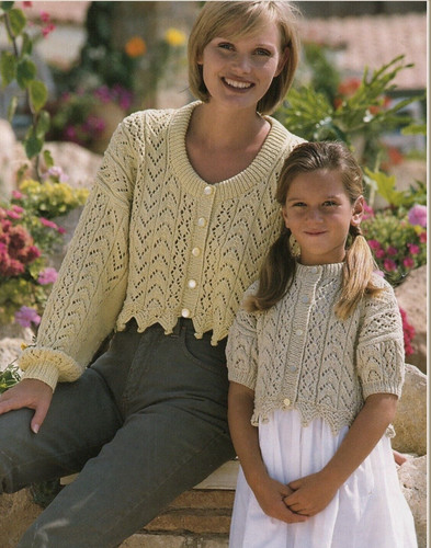 Ladies girl cardigan knitting - cardigan,