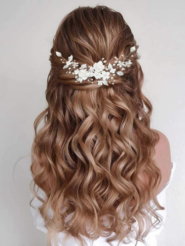 Flower bride wedding hair - bride, vine