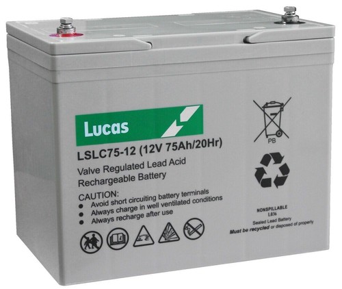 12v 75ah lslc75 lucas - 75ah,