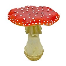 Large Garden Mushroom Ornament Red Cap Toadstool Fairy Garden Decoration