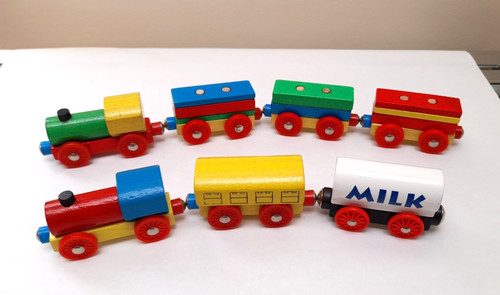Vintage elc wooden train - vintage,