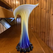 Jack in the Pulpit Calla Lily Vase in Murano Glass, 1960s Vintage Murano Vase