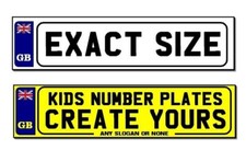 Custom Kid Number Plate Front