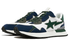 A Bathing Ape "Road Sta Express #2" Green x Navy 1J20-191-011 Sz 8.5 NEW W/O Box