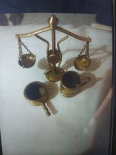 VINTAGE BRASS ORNATE WEIGHING