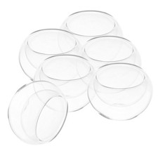  6 PCS Chinese Teacup Set Double Wall Glass Teacups Thermal Insulated