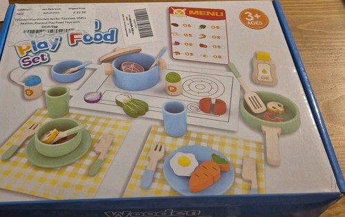 Wooden kids play kitchen set - kids,