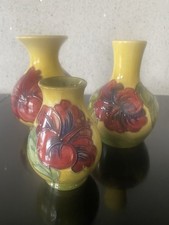 Moorcroft Hibiscus Flower Vase
