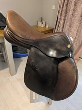 GFS GP Saddle 16 Brown Leather 8" D to D 
